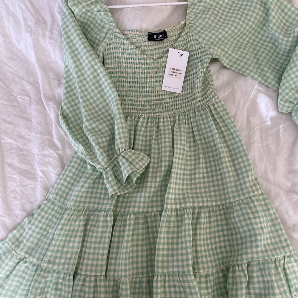 Green Gingham Dress